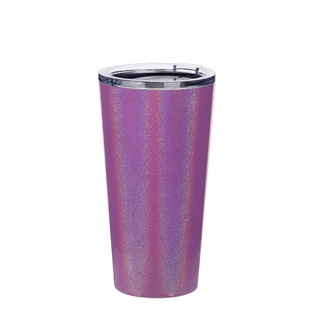Rainbow Glitter Tumbler(16oz/480ml,Sublimation blank,Purple)