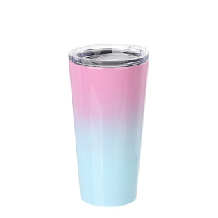 Glossy Tumbler(16OZ-480ML,Sublimation Blank,Pink+Blue)