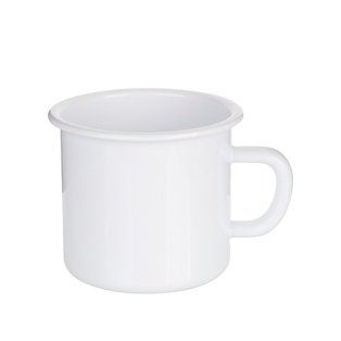 Sublimation Enamel Mug w/ Silver Edge(17OZ-500ML,Sublimation Blank,White)
