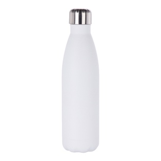 Powder Coated Stainless Steel Water Bottle(17OZ,Common Blank,White)