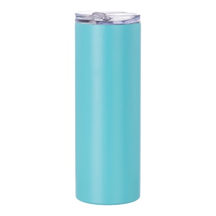 Matte Stainless Steel Tumbler with Straw(20OZ,Sublimation blank,Mint Green)