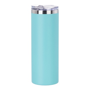 Powder coated Stainless Steel Tumbler with Straw(20OZ,Common Blank,Mint Green)