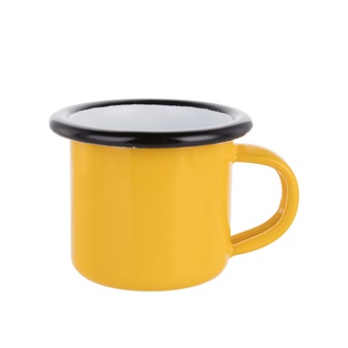 Enamel Mug Black Edge(3oz/100ml,Sublimation blank,Yellow)
