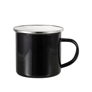 12oz/360ml Enamel Mug(12OZ-360ML,Sublimation Blank,Black)