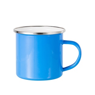 12oz/360ml Enamel Mug(12OZ-360ML,Sublimation Blank,Blue)