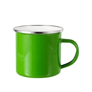 12oz/360ml Enamel Mug(12OZ-360ML,Sublimation Blank,Green)