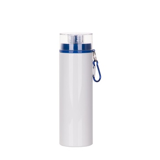 Aluminum Bottle w/ Blue Lid(28oz/850ml,Sublimation Blank,White)
