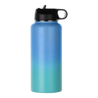 Powder Coated Hydro Flask(32oz/960ml,Common Blank,Blue+Green)