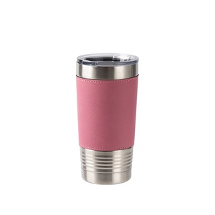 Laserable Leatherette Tumbler(20oz/600ml,Common Blank,Pink)