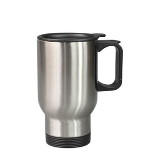 Stainless Steel Travel Mug(14oz,Sublimation blank,Silver)