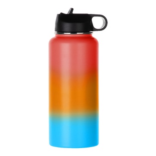 Powder Coated Hydro Flask(32oz/960ml,Common Blank,Red+Orange+Blue)