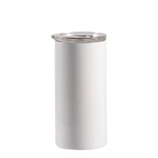 Stainless Steel Straight Tumbler (2-in-1)(12oz/350ml,Sublimation blank,White)