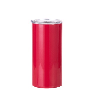 Stainless Steel Straight Tumbler (2-in-1)(12oz/350ml,Sublimation blank,Red)