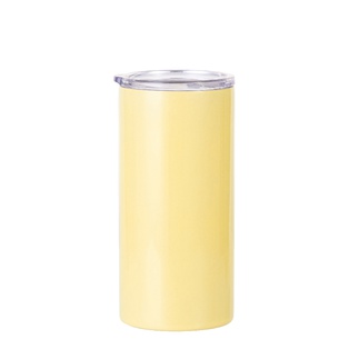 Stainless Steel Straight Tumbler (2-in-1)(12oz/350ml,Sublimation blank,Yellow)