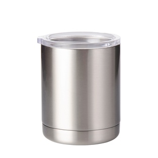 Stainless Steel Lowball(10oz/300ml,Sublimation Blank,Silver)