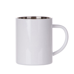 Stainless Steel Mug(15oz/450ml,Sublimation Blank,White)