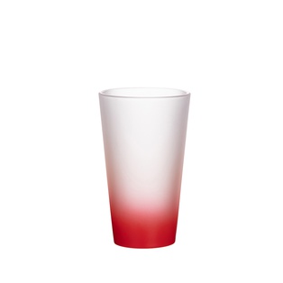 Frosted Glass Mug Gradient Color(17oz/500ml,Sublimation Blank,Red)
