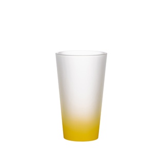 Frosted Glass Mug Gradient Color(17oz/500ml,Sublimation Blank,Yellow)
