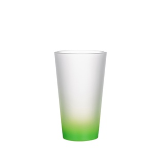 Frosted Glass Mug Gradient Color(17oz/500ml,Sublimation Blank,Green)