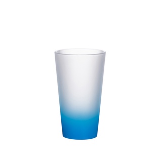 Frosted Glass Mug Gradient Color(17oz/500ml,Sublimation Blank,Light Blue)