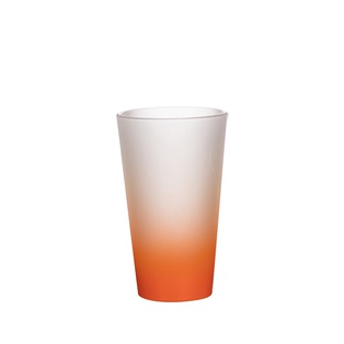 Frosted Glass Mug Gradient Color(17oz/500ml,Sublimation Blank,Orange)