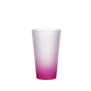 Frosted Glass Mug Gradient Color(17oz/500ml,Sublimation Blank,Rose Red)