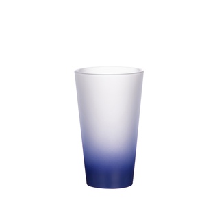 Frosted Glass Mug Gradient Color(17oz/500ml,Sublimation Blank,Dark Blue)