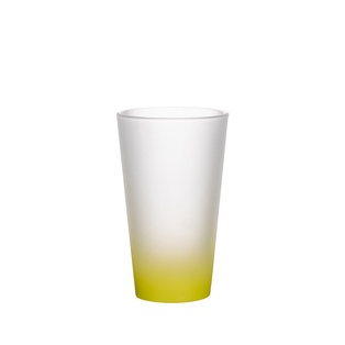 Frosted Glass Mug Gradient Color(17oz/500ml,Sublimation Blank,Lemon yellow)