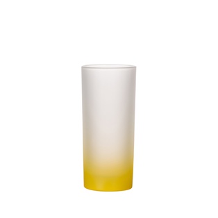 Frosted Glass Mug Gradient Color(10oz/300ml,Sublimation Blank,Yellow)
