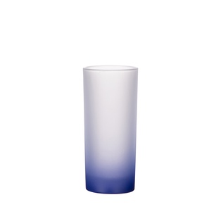 Frosted Glass Mug Gradient Color(10oz/300ml,Sublimation Blank,Dark Blue)