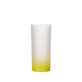 Frosted Glass Mug Gradient Color(10oz/300ml,Sublimation Blank,Lemon yellow)