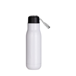 17OZ/500ml Stainless Steel Bottle with Portable Lid(White)