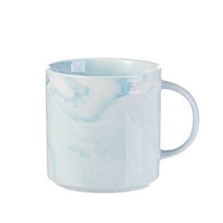 350ml Marble Texture Ceramic Stackable Mug(Light Blue)