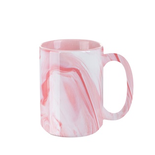 15oz Sublimation Marble Texture Mug (Pink)