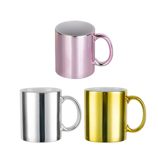 11oz Metallic Plated
Ceramic Mug (Gold, Silver, Pink)