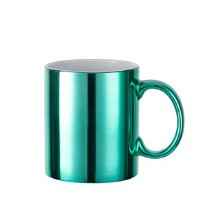 11oz Green Plated Ceramic Mug