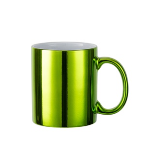 11oz Light Green Plated Ceramic Mug