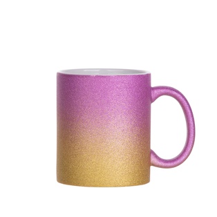11oz/330ml Gradient Bottom Glitter Mug(Purple+Gold)