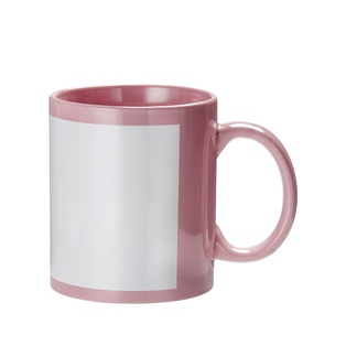11oz Full Colour Mug with White Patch(Pink)