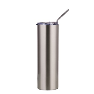 30oz/900ml Stainless Steel Tumbler with Straw & Lid (Plain, Stainless steel)