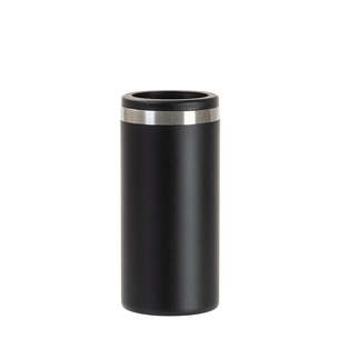 12oz/350ml Stainless Steel Slim Can Cooler (Powder Coated, Black)