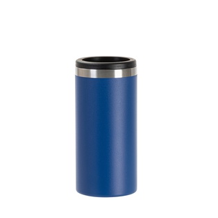 12oz/350ml Stainless Steel Slim Can Cooler (Powder Coated, Dark Blue)