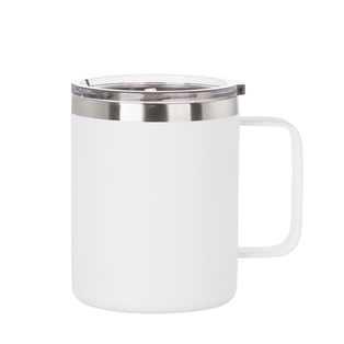 10oz/300ml Stainless Steel Coffee Cup (Powder Coated, White)