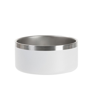 32oz/960ml Stainless Steel Dog Bowl (Powder Coated, White)