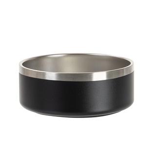 42oz/1250ml Stainless Steel Dog Bowl (Powder Coated, Black)