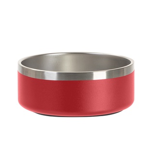 42oz/1250ml Stainless Steel Dog Bowl (Powder Coated, Red)