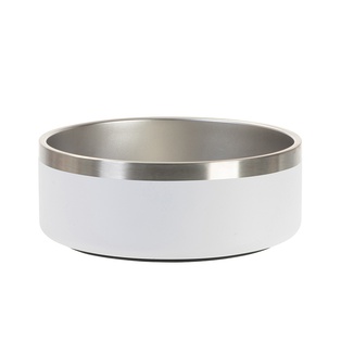 42oz/1250ml Stainless Steel Dog Bowl (Powder Coated, White)