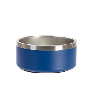 64oz/1900ml Stainless Steel Dog Bowl (Powder Coated, Dark Blue)